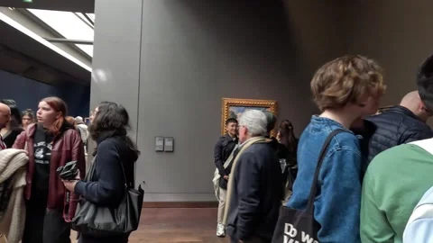 Art Gallery Visitors Over Time Stock Footage 289600663
