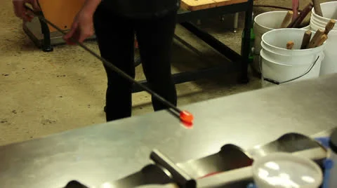 Art of glass blowing Stock Footage 24111879