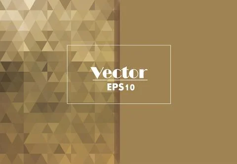Art golden matte surface of triangles abstract image digital vector backgroun Stock Illustration