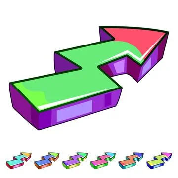Art graffiti arrow cartoon vector graphic Stock Illustration