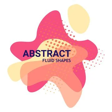 Art graphic element. Dynamical color liquid forms Stock Illustration
