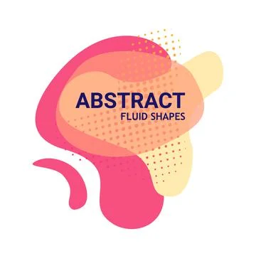 Art graphic element. Dynamical color liquid forms Stock Illustration