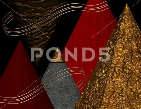 Art; graphics; digital graphics; CG; 3D; panel Stock Illustration