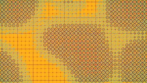 Art halftone wavy, flowing pattern. 3d rendering loop animation. 4K, UHD Stock Footage 119981564
