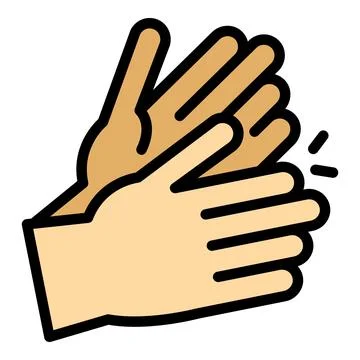 Art handclap icon vector flat Stock Illustration
