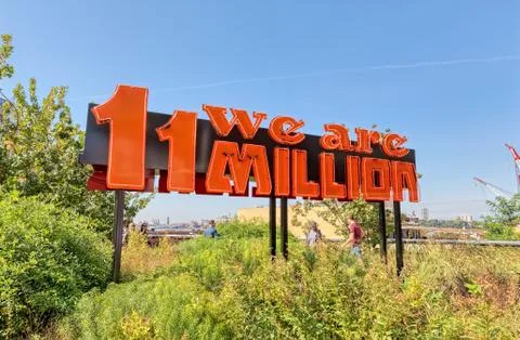 The Art at The High Line a elevated linear park in New York Stock Photos