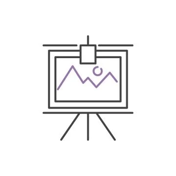 Art icon vector illustration design linear artistic ink pictogram button crafts Stock Illustration