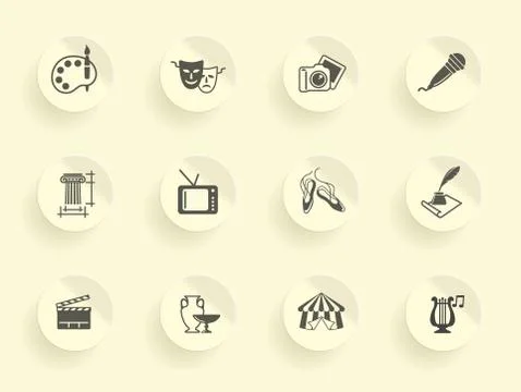 Art icons Stock Illustration