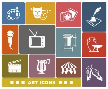 Art icons Stock Illustration