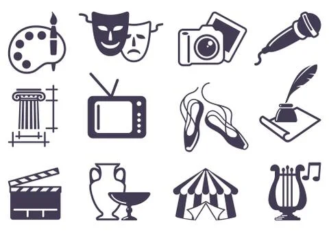 Art icons Stock Illustration