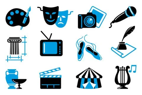 Art icons Stock Illustration