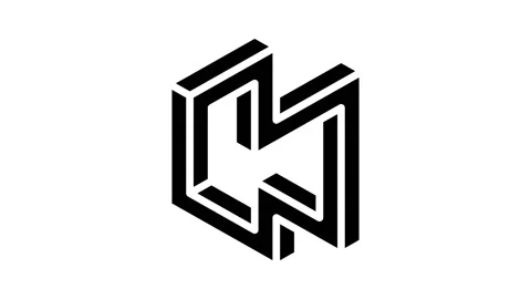 Art impossible geometric shape glyph icon animation Stock Footage 222851564