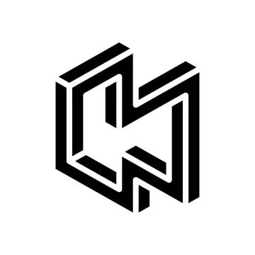 Art impossible geometric shape glyph icon vector illustration Stock Illustration
