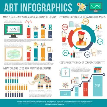 Art Infographics Set Stock Illustration