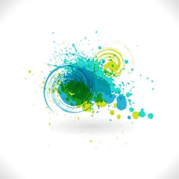 Art inks Grunge Curl shape. Abstract spray watercolor Symbol Stock Illustration