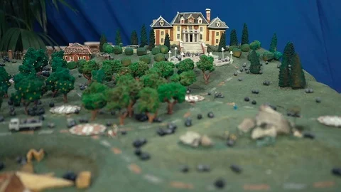 Art Installation layout with the mock-up Stock Footage 74063251