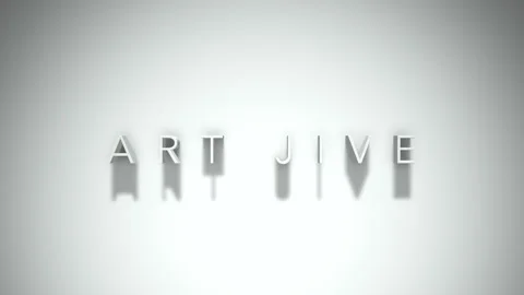 Art jive 3D title animation with shadows on a white background Stock Footage 297388327