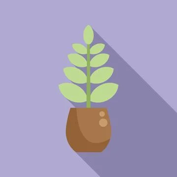 Art leaf icon flat vector. Office tree Stock Illustration