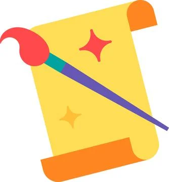 Art lesson for creative schoolchildren vector Stock Illustration