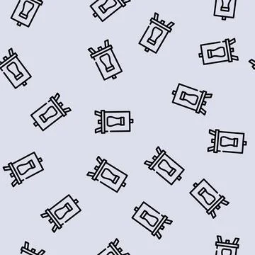 Art lesson line icon vector black illustration Stock Illustration