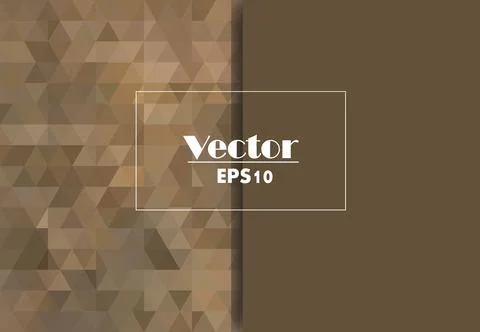 Art light brown triangles abstract image digital vector background Stock Illustration