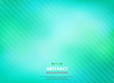 Art of line pattern in green gradient background. Illustrazione stock