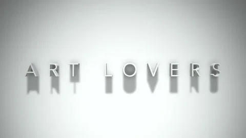 Art lovers 3D title animation with shadows on a white background Stock Footage 297798421