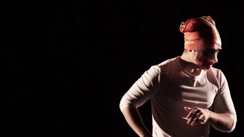 Art man crazy dance Stock Footage 89626518