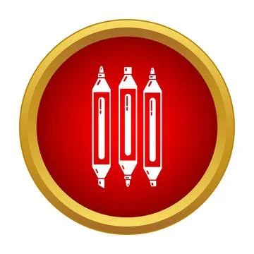 Art markers icon representing creativity and design tools Stock Illustration