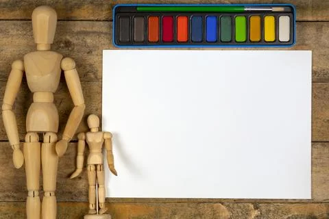 Art Materials - Space for Text Stock Photos