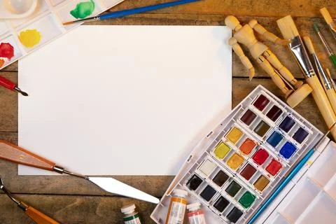 Art Materials - Space for Text Stock Photos
