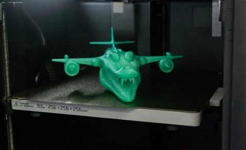 Art model printed 3D printer from molten plastic Object created on a 3D printer Stock Photos