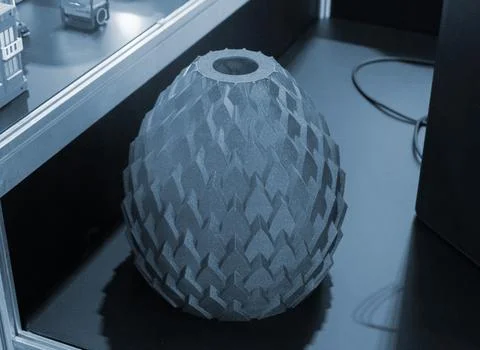 Art model printed 3D printer from molten plastic Object created on a 3D printer Stock Photos
