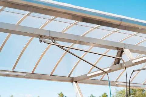 The Art of Modern Canopy Design Featuring Intricate Structural Detail Elements Stock Photos