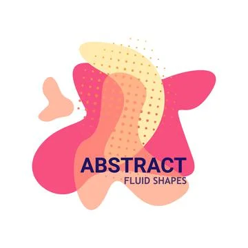 Art modern graphic element. Dynamical liquid forms Illustrazione stock