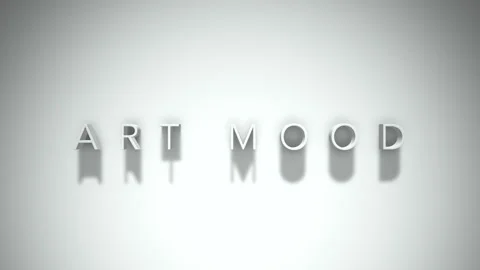 Art mood 3D title animation with shadows on a white background 스톡 동영상 297797938