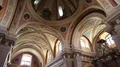 Art museum inside Сhurch of Blessed Virgin Mary in Ivano-Frankivsk, Ukraine HD Footage