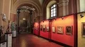 Art museum inside Сhurch of Blessed Virgin Mary in Ivano-Frankivsk, Ukraine HD Footage