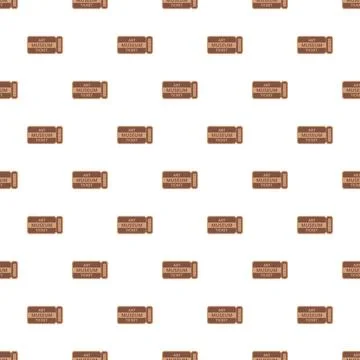 Art museum tickets seamless pattern background Stock Illustration