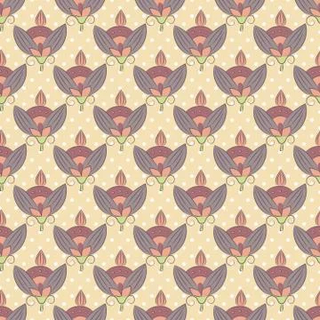 Art Nouveau flowers Stock Illustration