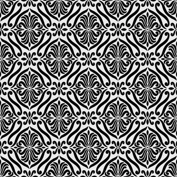Art Nouveau - Geometric Pattern - Vector (Black, White) 스톡 일러스트