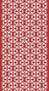 Art Nouveau Pattern (Red, White) Stock Illustration