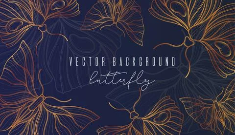 Art nouveau style butterfly basic element. 1920-1930 years vintage design Stock Illustration