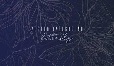 Art nouveau style butterfly basic element. 1920-1930 years vintage design Stock Illustration