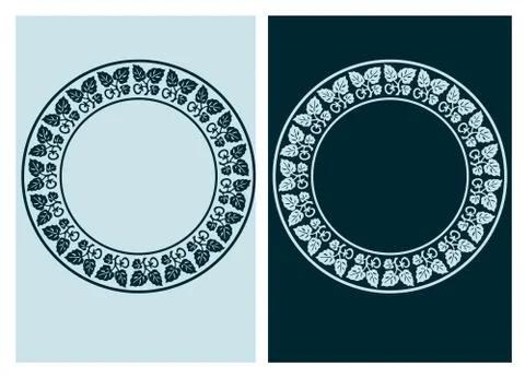 Art nouveau vector frame vector pair line isolated イラスト素材