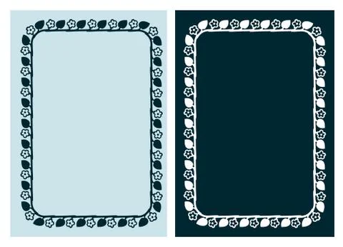 Art nouveau vector frame vector pair line isolated 스톡 일러스트