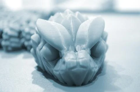 Art object printed on 3D printer. Model printed on 3D printer. 3D printed object Stock Photos