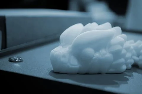 Art object printed on 3D printer. Model printed on 3D printer. 3D printed object Stock Photos