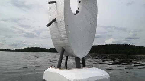 ART object on the water Stock Footage 166976635