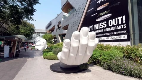 Art objects in the center of Bangkok Stock Footage 149469744